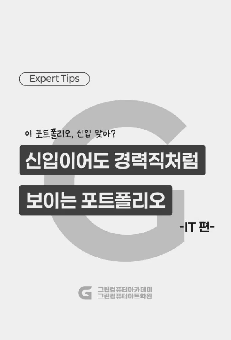신입이어도 경력직처럼 보이는 포트폴리오 - IT편